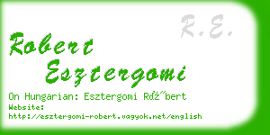 robert esztergomi business card